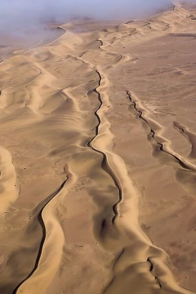 Aerial of sand dunes