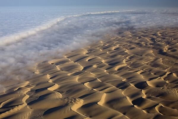 Aerial of sand dunes