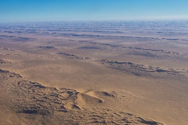 Aerial of sand dunes in the Namib desert, Namibia, Africa