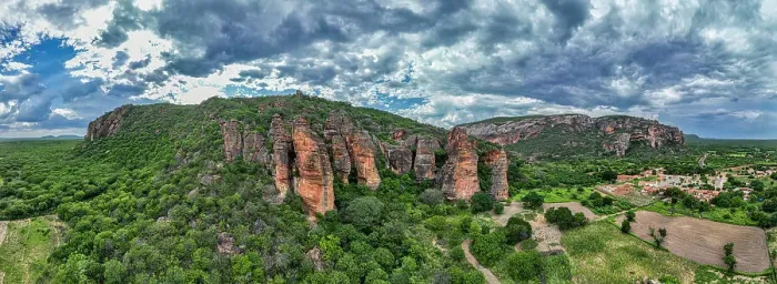 Framed Print : Aerial of the Sandstone cliffs in the Serra da Capivara National Park, UNESCO World Heritage Site, Piaui, Brazil, South America Framed Print : Aerial of the Sandstone cliffs in the Serra da Capivara National Park, UNESCO World Heritage Site, Piaui, Brazil, South America