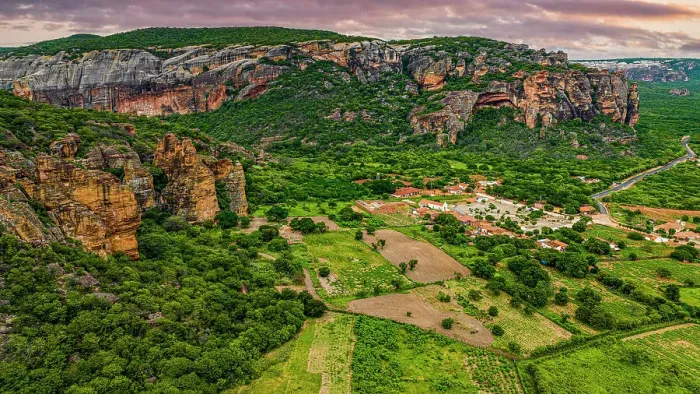 Framed Print : Aerial of the Sandstone cliffs in the Serra da Capivara National Park, UNESCO World Heritage Site, Piaui, Brazil, South America Framed Print : Aerial of the Sandstone cliffs in the Serra da Capivara National Park, UNESCO World Heritage Site, Piaui, Brazil, South America