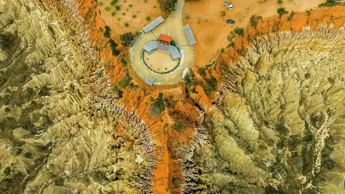 Framed Print : Aerial of the sandstone erosion landscape of Miradouro da Lua (Viewpoint of the Moon), south of Luanda, Angola, Africa Framed Print : Aerial of the sandstone erosion landscape of Miradouro da Lua (Viewpoint of the Moon), south of Luanda, Angola, Africa