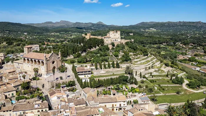 Framed Print : Aerial of Santuari de Sant Salvador, Arta, Mallorca, Balearic islands, Spain, Mediterranean, Europe Framed Print : Aerial of Santuari de Sant Salvador, Arta, Mallorca, Balearic islands, Spain, Mediterranean, Europe