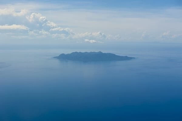 Aerial of the Sawo Island, Solomon Islands, Pacific