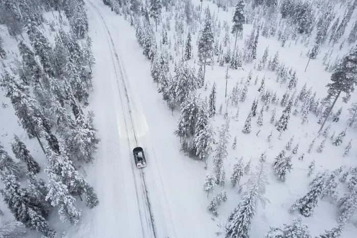 Framed Print : Aerial shot of a car crossing the boreal forest covered with snow, Akaslompolo, Finnish Lapalnd, Finland, Scandinavia, Europe Framed Print : Aerial shot of a car crossing the boreal forest covered with snow, Akaslompolo, Finnish Lapalnd, Finland, Scandinavia, Europe