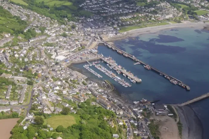 Framed Print : Aerial shot of Newlyn Fishing harbour near Penzance, Cornwall, England, United Kingdom, Europe Framed Print : Aerial shot of Newlyn Fishing harbour near Penzance, Cornwall, England, United Kingdom, Europe