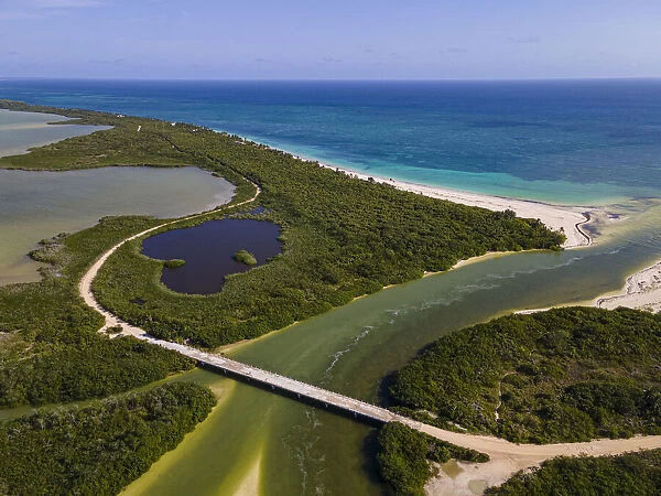 Aerial of Sian Ka an Biosphere Reserve, UNESCO World Heritage Site, Quintana Roo