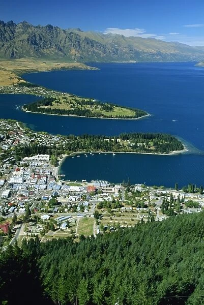Aerial from the Skyline Chalet over Queenstown