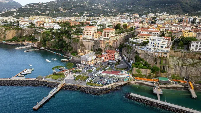 Framed Print : Aerial of Sorrento, Bay of Naples, Campania, Italy, Europe Framed Print : Aerial of Sorrento, Bay of Naples, Campania, Italy, Europe