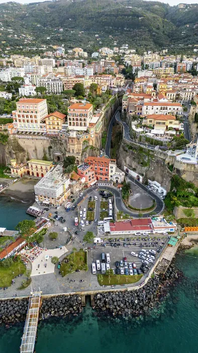 Framed Print : Aerial of Sorrento, Bay of Naples, Campania, Italy, Europe Framed Print : Aerial of Sorrento, Bay of Naples, Campania, Italy, Europe