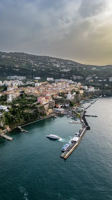 Framed Print : Aerial of Sorrento, Bay of Naples, Campania, Italy, Europe Framed Print : Aerial of Sorrento, Bay of Naples, Campania, Italy, Europe