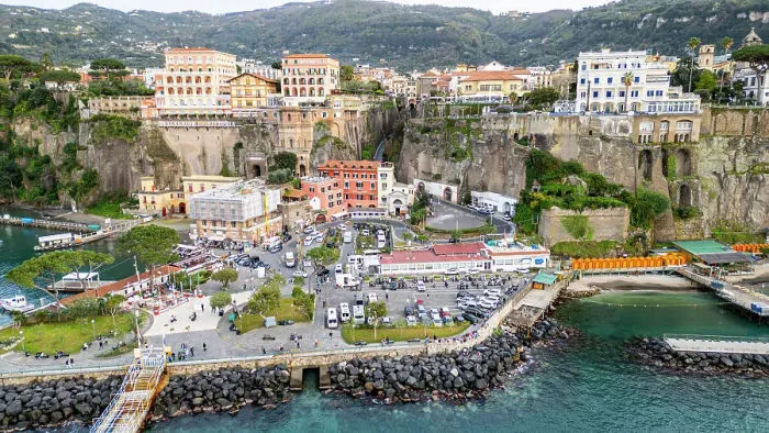 Framed Print : Aerial of Sorrento, Bay of Naples, Campania, Italy, Europe Framed Print : Aerial of Sorrento, Bay of Naples, Campania, Italy, Europe
