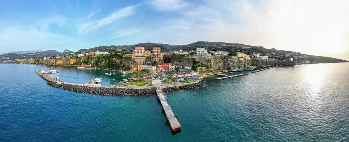 Framed Print : Aerial of Sorrento, Bay of Naples, Campania, Italy, Europe Framed Print : Aerial of Sorrento, Bay of Naples, Campania, Italy, Europe