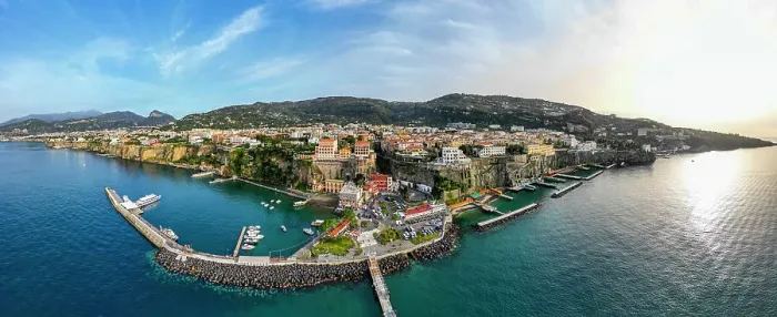Framed Print : Aerial of Sorrento, Bay of Naples, Campania, Italy, Europe Framed Print : Aerial of Sorrento, Bay of Naples, Campania, Italy, Europe