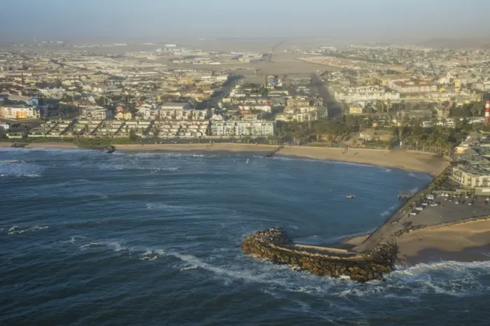 Framed Print : Aerial of Swakopmund, Namibia, Africa Framed Print : Aerial of Swakopmund, Namibia, Africa