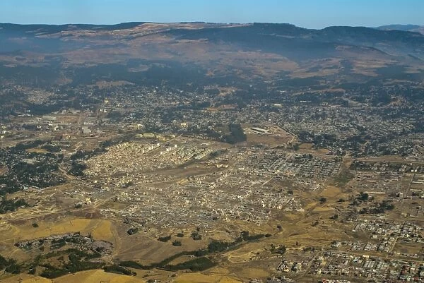 Aerial view of Addis Ababa, Ethiopia, Africa