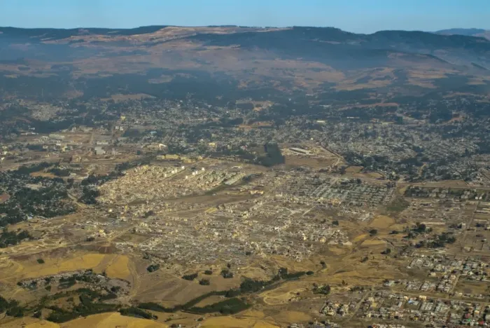 Framed Print : Aerial view of Addis Ababa, Ethiopia, Africa