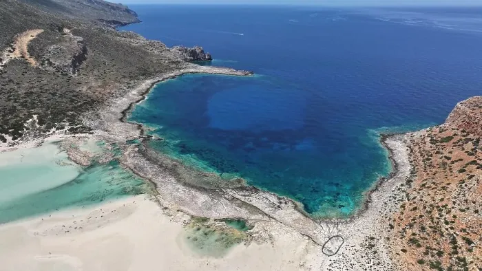 Framed Print : Aerial view of Balos Lagoon, Balos Beach and Cape Tigani, Gramvousa Peninsula, Chania Region, Crete, Greek Islands, Greece, Europe Framed Print : Aerial view of Balos Lagoon, Balos Beach and Cape Tigani, Gramvousa Peninsula, Chania Region, Crete, Greek Islands, Greece, Europe