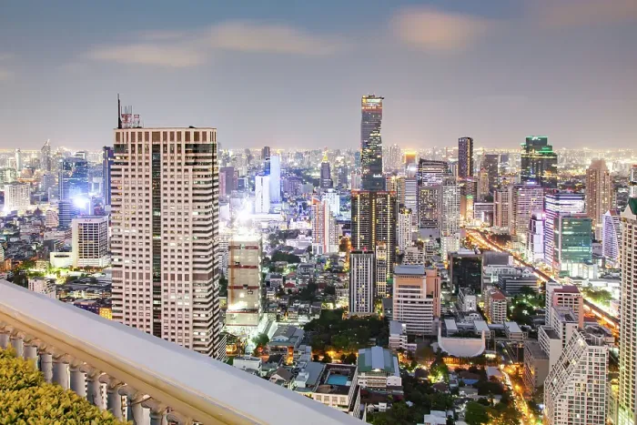 Framed Print : Aerial view of Bangkok City skyscrapers with King Power Mahanakhon building, Bangkok, Thailand Framed Print : Aerial view of Bangkok City skyscrapers with King Power Mahanakhon building, Bangkok, Thailand