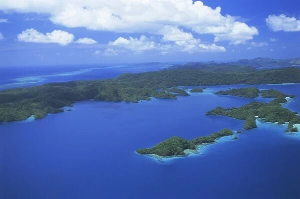 Aerial view of Bay of Islands, northwestern Vanua Balavu, northern Lau group