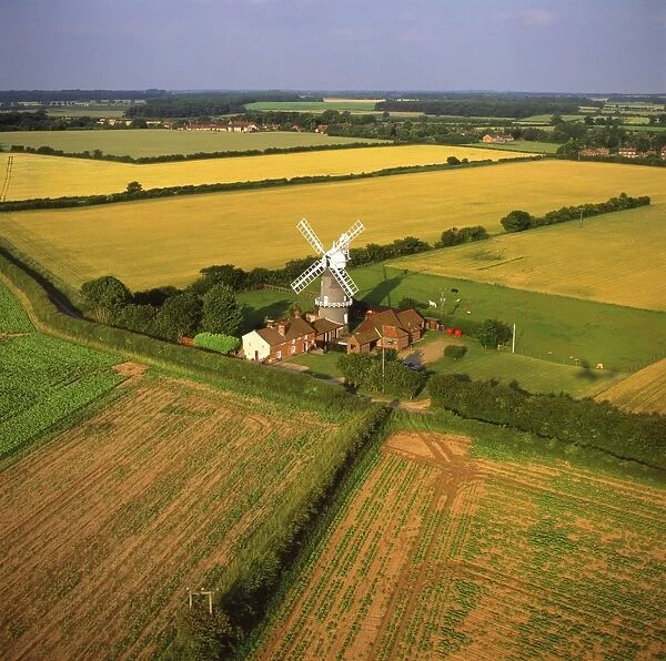 Aerial view of Bircham Windmill, Great Bircham, Kings Lynn, Norfolk