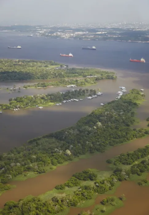 Framed Print : Aerial view of cargo ships on the Rio Negro, Manaus, Amazonas, Brazil, South America Framed Print : Aerial view of cargo ships on the Rio Negro, Manaus, Amazonas, Brazil, South America