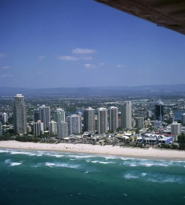 Framed Print : Aerial view of central area of Surfers Paradise, Gold Coast, Queensland Framed Print : Aerial view of central area of Surfers Paradise, Gold Coast, Queensland
