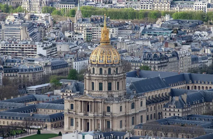 Framed Print : Aerial view over city including Cathedrale Saint Louis des Invalides, Paris, France Framed Print : Aerial view over city including Cathedrale Saint Louis des Invalides, Paris, France