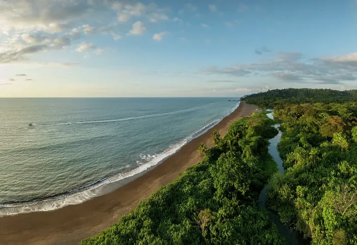 Framed Print : Aerial view of Drake Bay, Puntarenas Province, Costa Rica, Central America Framed Print : Aerial view of Drake Bay, Puntarenas Province, Costa Rica, Central America