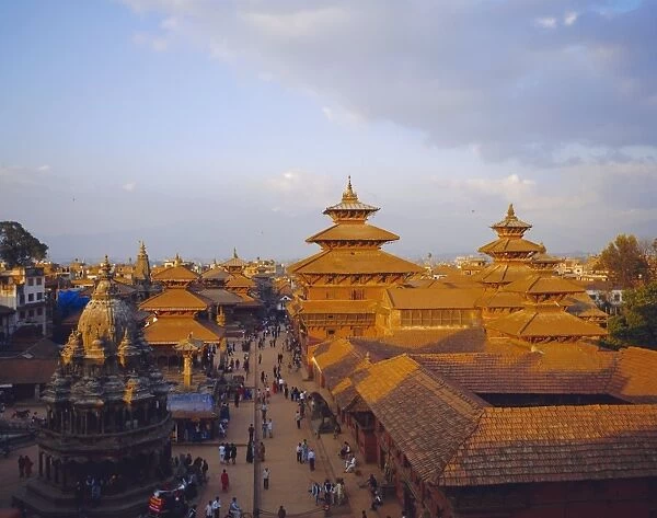 Aerial view of Durbar Square