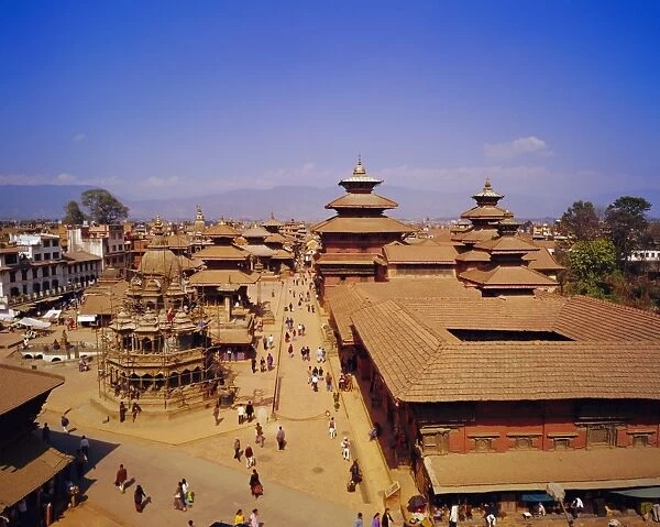 Aerial view of Durbar Square