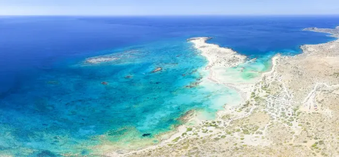 Framed Print : Aerial view of the exotic Elafonisi beach set along an island lagoon, Crete island, Greek Islands, Greece, Europe Framed Print : Aerial view of the exotic Elafonisi beach set along an island lagoon, Crete island, Greek Islands, Greece, Europe