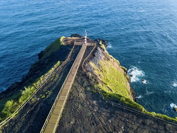 Framed Print : Aerial view of Farolim dos Fenais da Ajuda lighthouse on a cliff, Sao Miguel island, Azores Islands, Portugal, Atlantic, Europe Framed Print : Aerial view of Farolim dos Fenais da Ajuda lighthouse on a cliff, Sao Miguel island, Azores Islands, Portugal, Atlantic, Europe