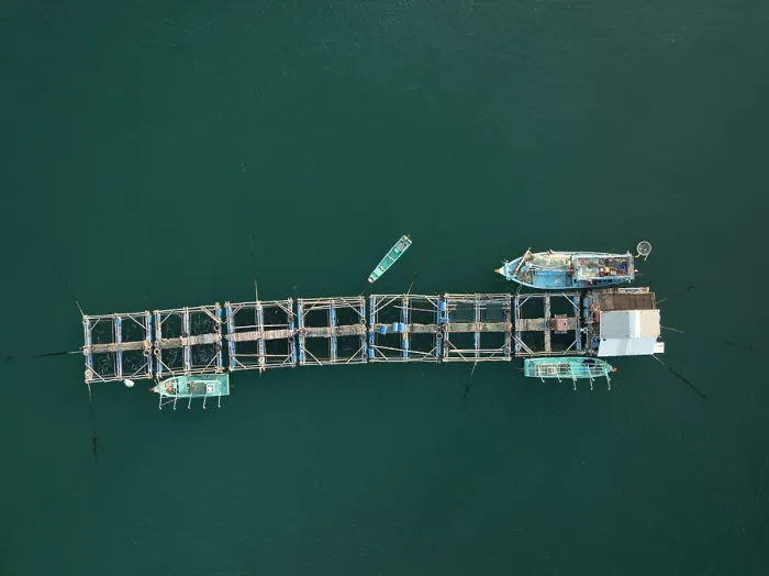 Framed Print : Aerial view of Fishing settlements Ganh Dau, Phu Quoc Island, Vietnam Framed Print : Aerial view of Fishing settlements Ganh Dau, Phu Quoc Island, Vietnam