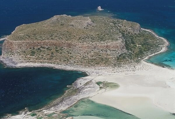 Aerial view of Gramvousa islet