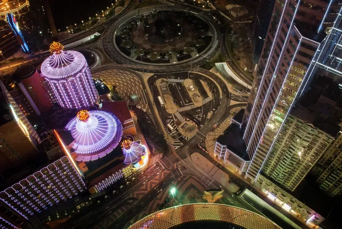 Framed Print : Aerial view from Grand Lisboa hotel, Macau, Special Administrative Region, China, Asia Framed Print : Aerial view from Grand Lisboa hotel, Macau, Special Administrative Region, China, Asia