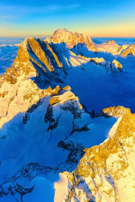 Framed Print : Aerial view of Grandes Jorasses, Petites Jorasses, Aiguille De Leschaux and Mont Blanc Framed Print : Aerial view of Grandes Jorasses, Petites Jorasses, Aiguille De Leschaux and Mont Blanc