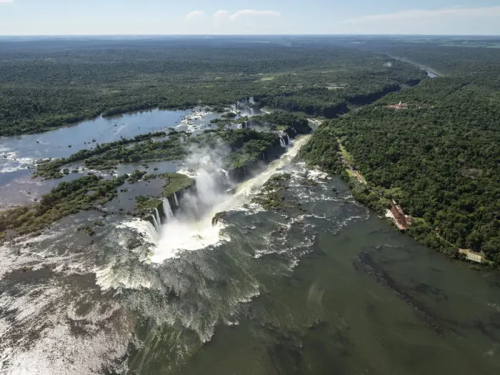 Framed Print : Aerial view by helicopter of Iguacu Falls (Cataratas do Iguacu) Framed Print : Aerial view by helicopter of Iguacu Falls (Cataratas do Iguacu)