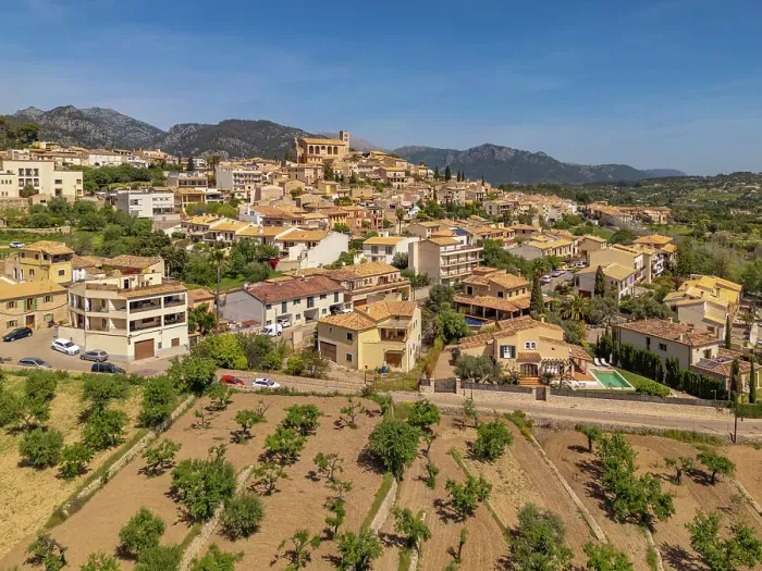 Framed Print : Aerial view of hilltop Sant Llorenc de Selva church, Selva, Majorca, Balearic Islands, Spain, Mediterranean, Europe Framed Print : Aerial view of hilltop Sant Llorenc de Selva church, Selva, Majorca, Balearic Islands, Spain, Mediterranean, Europe