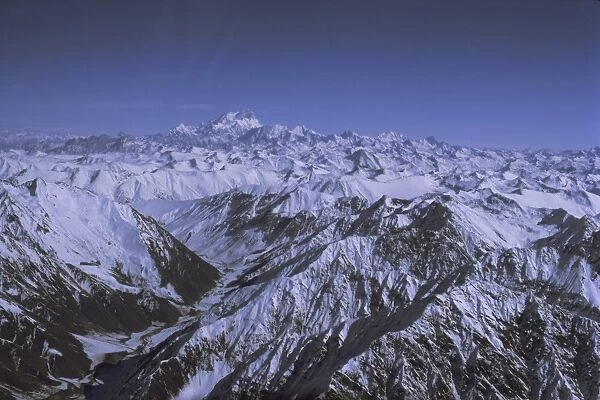 Aerial view of Himalaya mountain range