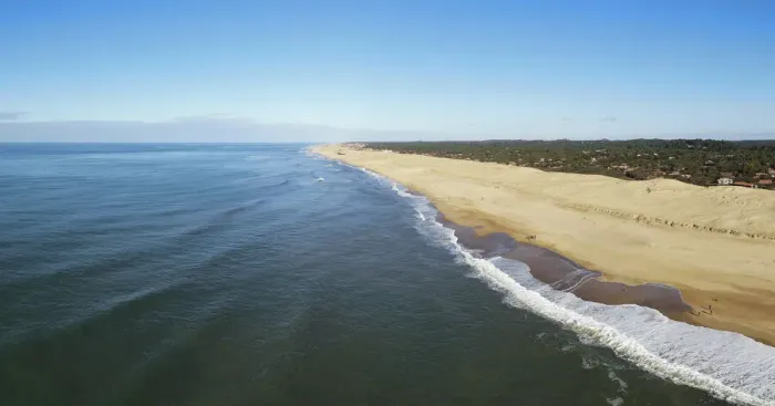 Framed Print : Aerial view of Hossegor Beach, Les Landes, Nouvelle-Aquitaine, France, Europe Framed Print : Aerial view of Hossegor Beach, Les Landes, Nouvelle-Aquitaine, France, Europe