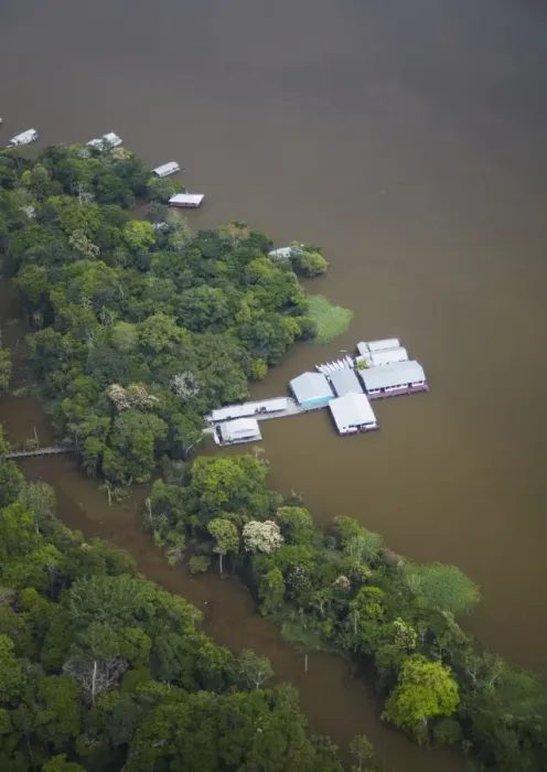 Framed Print : Aerial view of housing on the Rio Negro, Manaus, Amazonas, Brazil, South America Framed Print : Aerial view of housing on the Rio Negro, Manaus, Amazonas, Brazil, South America