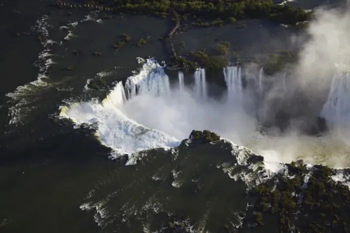 Framed Print : Aerial view of Iguacu Falls, Iguacu National Park, UNESCO World Heritage Site, Parana, Brazil, South America Framed Print : Aerial view of Iguacu Falls, Iguacu National Park, UNESCO World Heritage Site, Parana, Brazil, South America