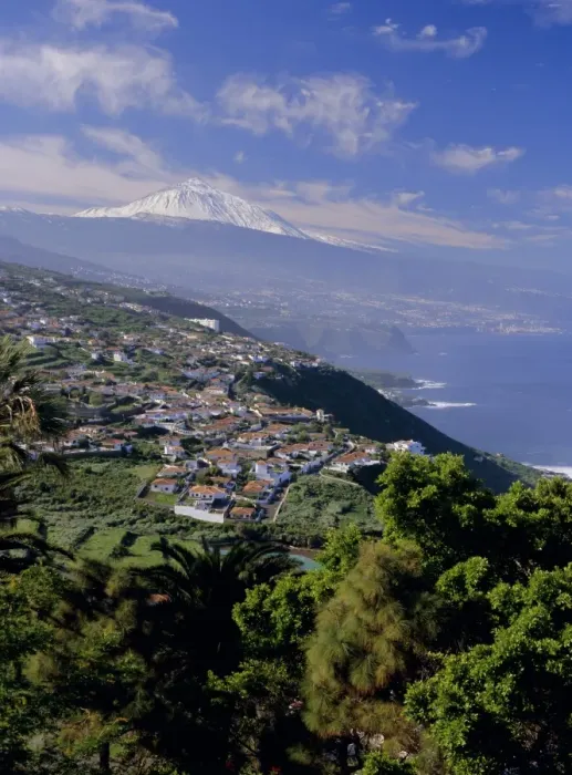 Framed Print : Aerial view including Mount Teide and Atlantic coast Framed Print : Aerial view including Mount Teide and Atlantic coast
