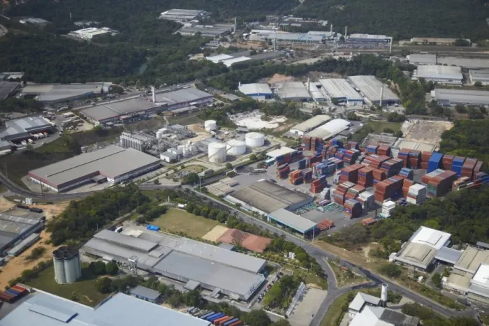Framed Print : Aerial view of industrial estate, Manaus, Amazonas, Brazil, South America Framed Print : Aerial view of industrial estate, Manaus, Amazonas, Brazil, South America