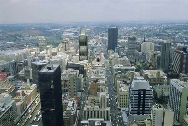Aerial view of Johannesburg city centre