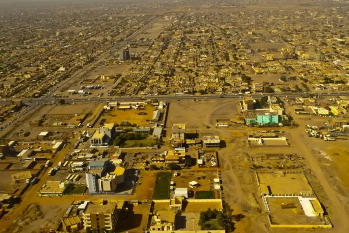 Framed Print : Aerial view of Khartoum, Sudan, Africa