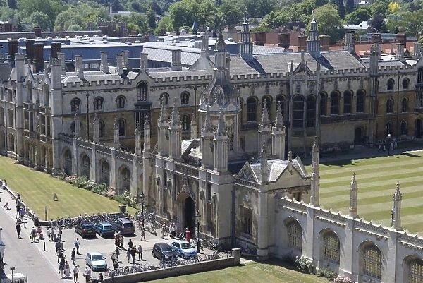 Aerial view of KIngs College from St. Marys Church, Cambridge