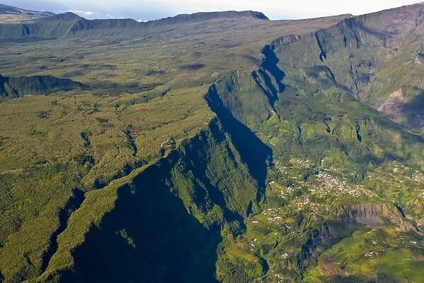 Aerial view of La Reunion, Indian Ocean, Africa