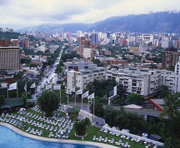 Aerial View of Las Mercedes, Caracas, Venezuela